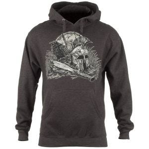 762 design with your shield hoodie charcoal 1 - Military Hoodie
