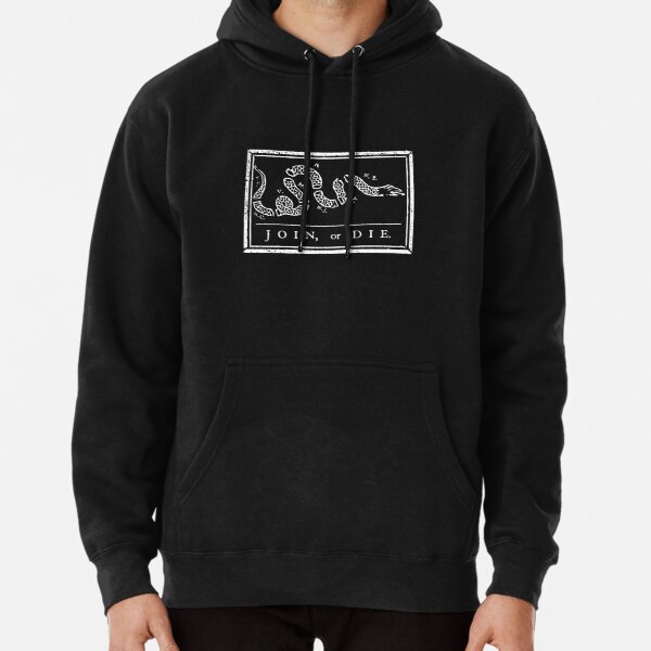 Join or Die - Black and White Pullover Hoodie RB1710 product Offical military Merch