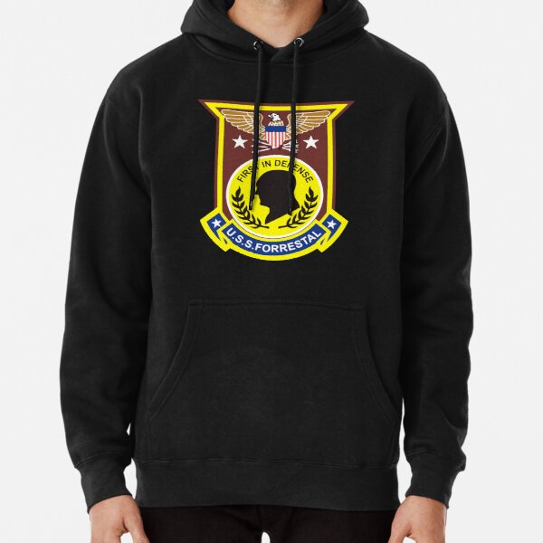 USS Forrestal (CVA-59) - First In Defence Pullover Hoodie RB1710 product Offical military Merch