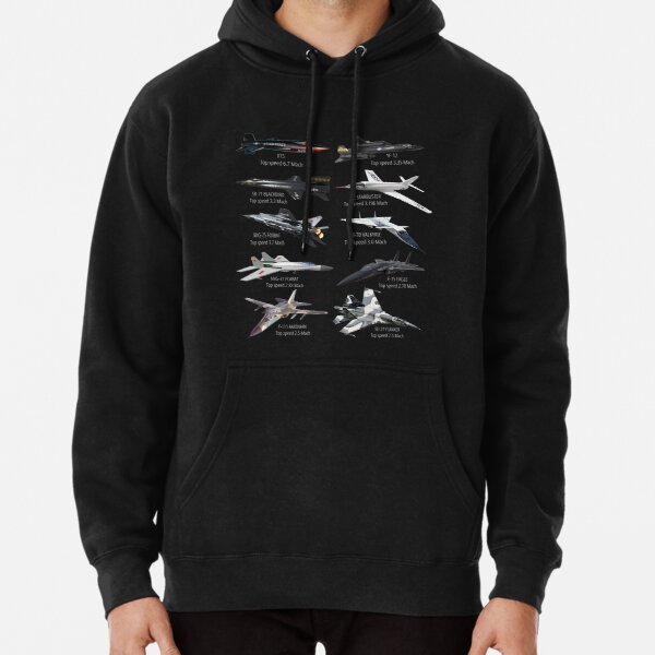 Military’s Fastest Jet Fighters Aircraft Plane of the World Pullover Hoodie
