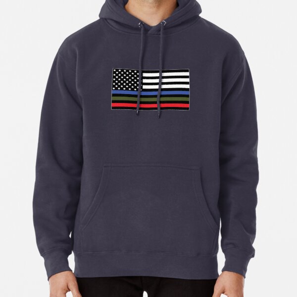 Police, Military and Fire Flag Pullover Hoodie RB1710 product Offical military 2 Merch
